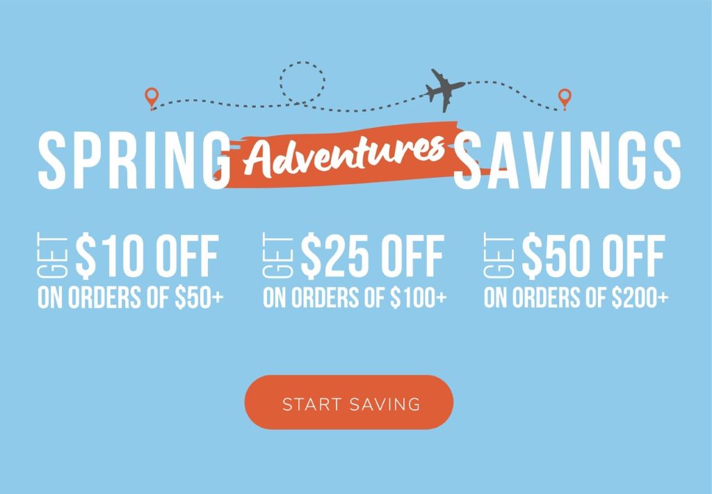 Spring Savings on Simo-Solis: $10 off $50;$25 off $100; $50 off $200