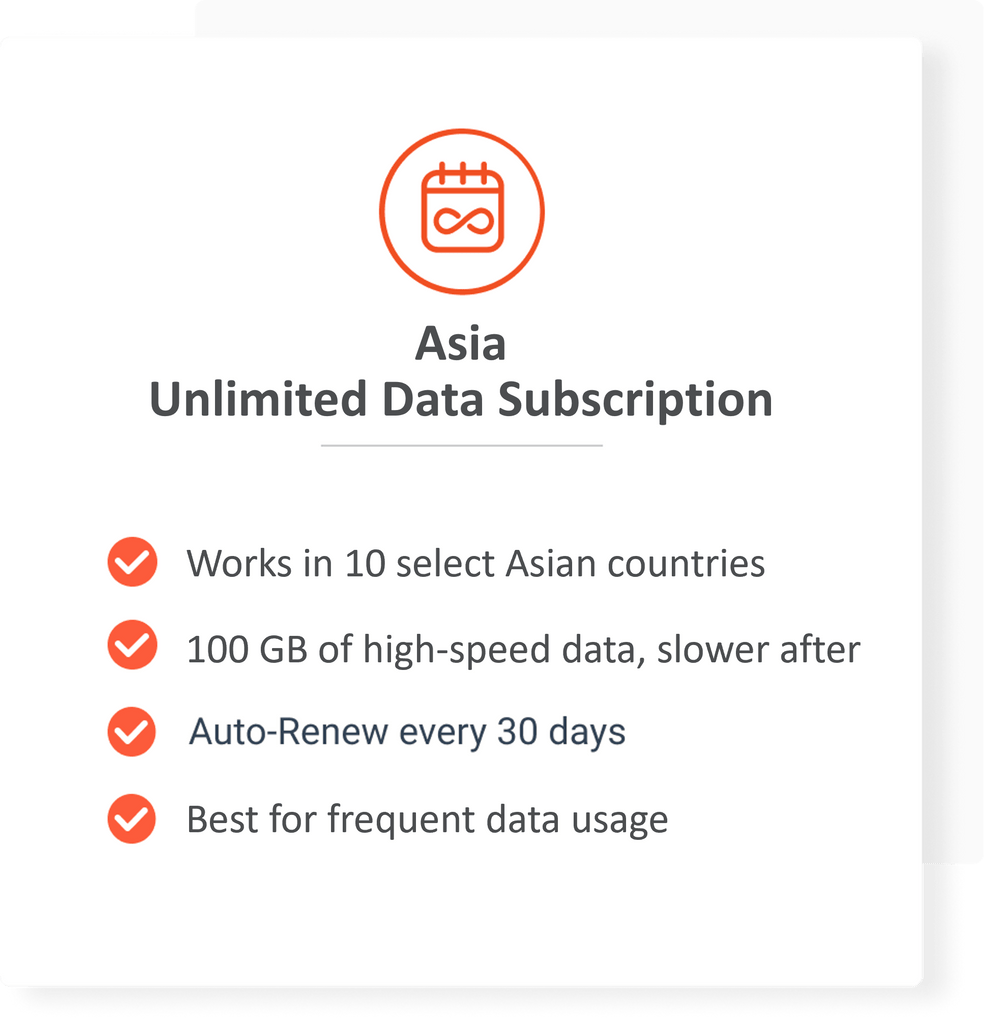 soliswifi data services Asia Unlimited Subscription