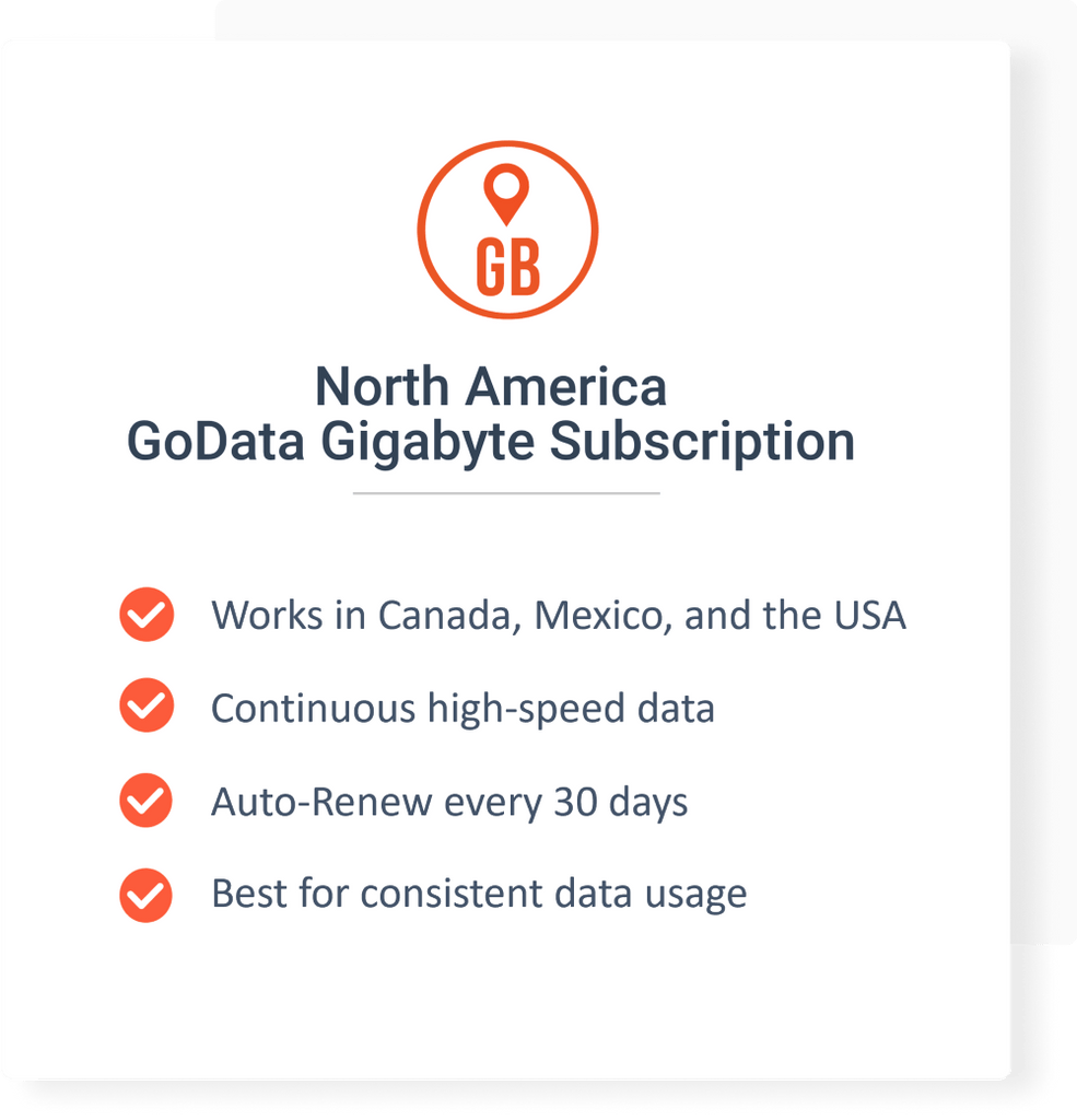 soliswifi data services North America GoData Gigabyte Subscription: 1 Month