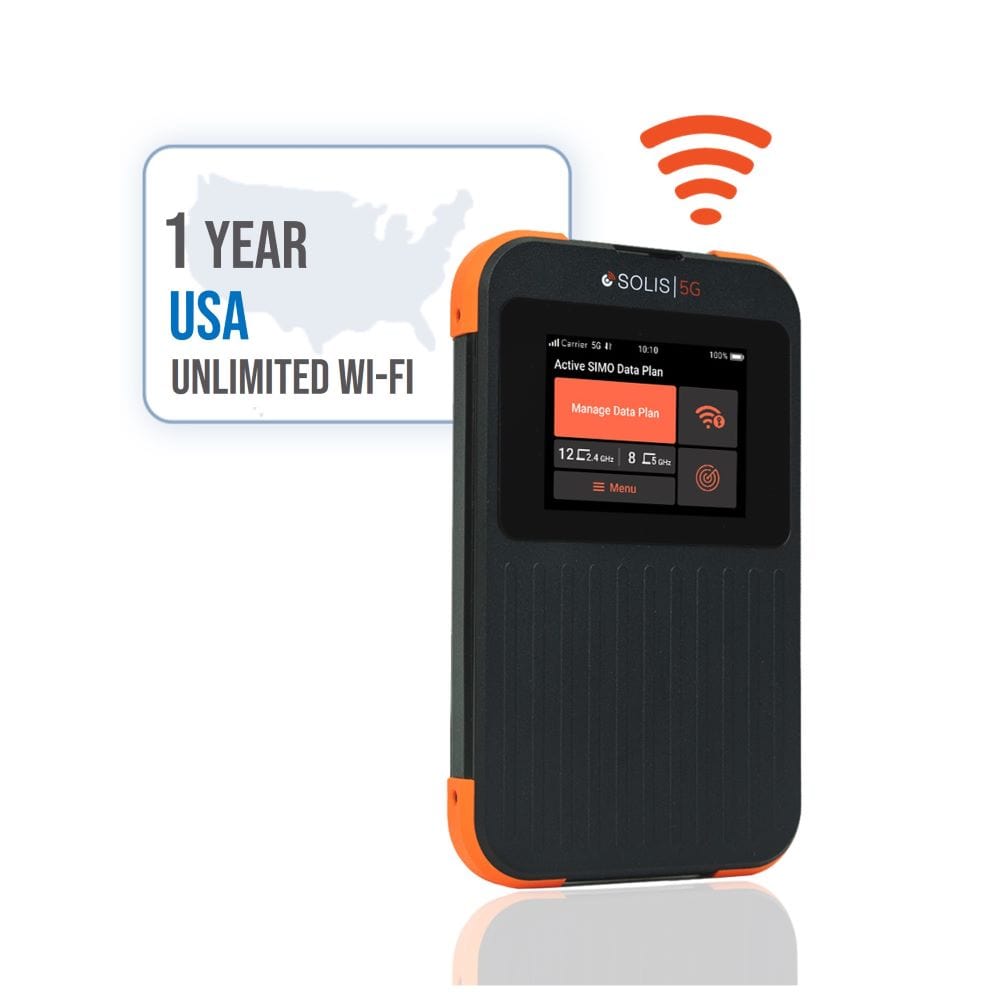 soliswifi Bundle Solis 5G Hotspot + 1 year of USA Unlimited Data